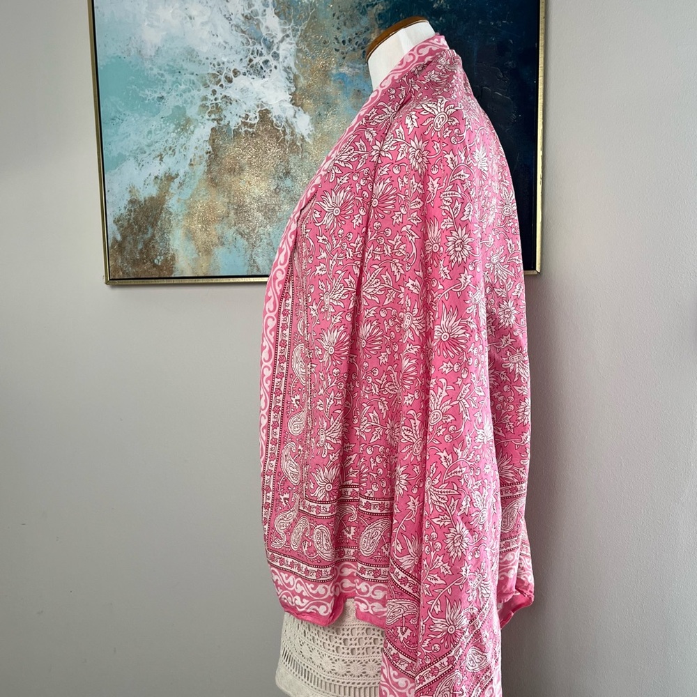 Large Cotton Paisley Scarf - Picture 6 of 9